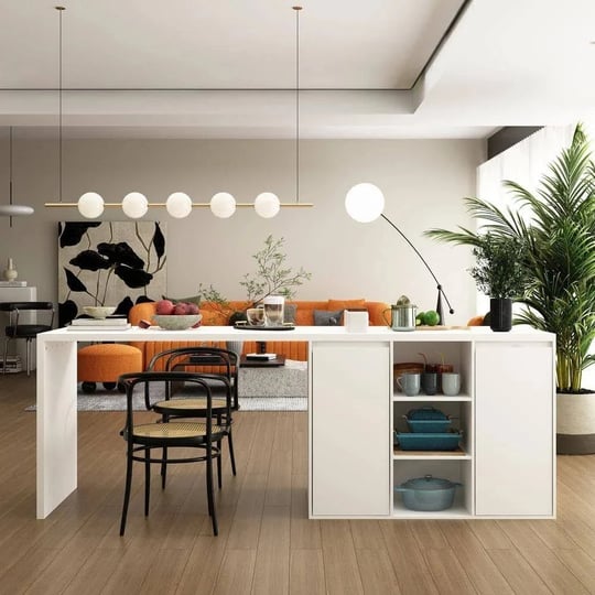 white-wood-82-7-in-w-kitchen-island-dining-table-with-door-cabinets-a-1