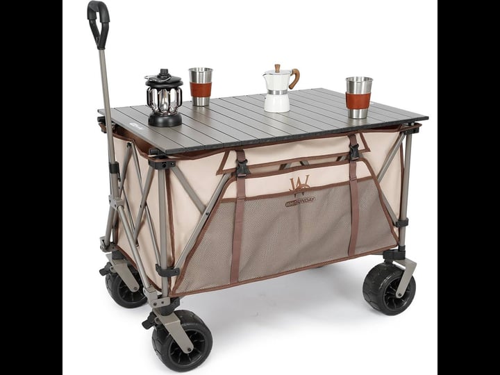 whitsunday-moko-large-folding-wagon-cart-with-aluminum-table-plate-wagon-with-table-plate-white-choc-1