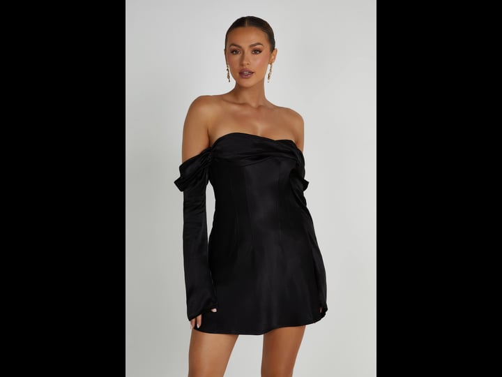 wnt-giselle-off-shoulder-satin-mini-dress-black-s-afterpay-meshki-18th-birthday-outfitsgiselle-off-s-1