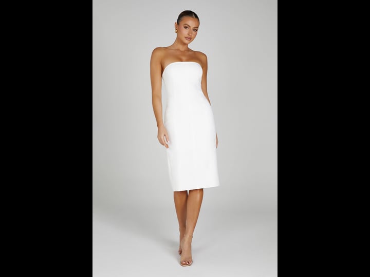 wnt-marianne-strapless-crepe-midi-dress-white-l-afterpay-meshki-18th-birthday-outfitsmarianne-strapl-1