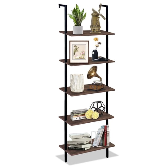 wolawu-5-tiers-ladder-shelf-black-modern-bookshelf-open-tall-wall-mount-bookcase-standing-leaning-wa-1