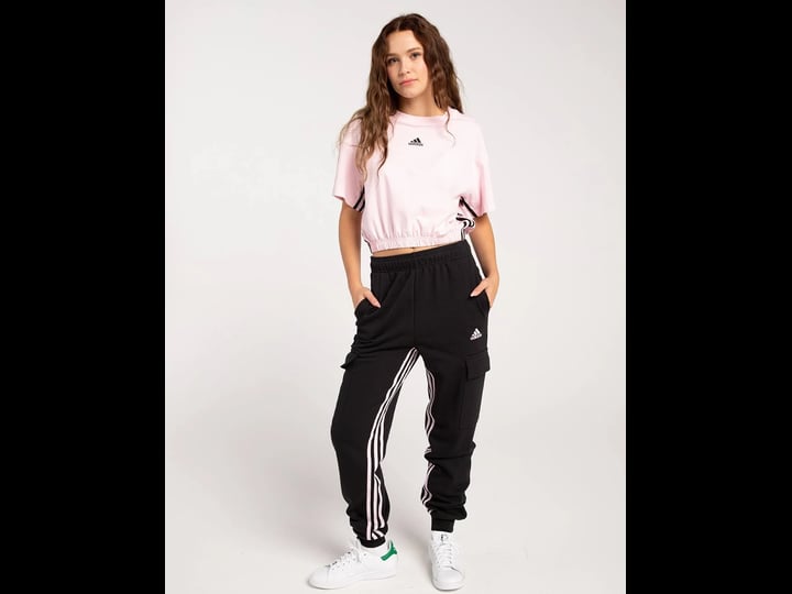 womens-adidas-dance-3-stripes-high-waisted-tapered-cargo-pants-black-small-1