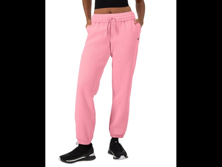 womens-champion-powerblend-boyfriend-fleece-sweatpants-size-large-med-pink-1