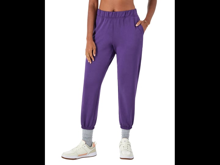womens-champion-soft-touch-fleece-sweatpants-size-xs-purple-1