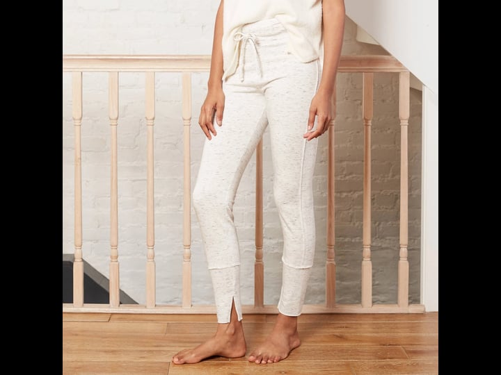 womens-drawstring-high-waist-lounge-leggings-a-new-day-heather-cream-size-s-1
