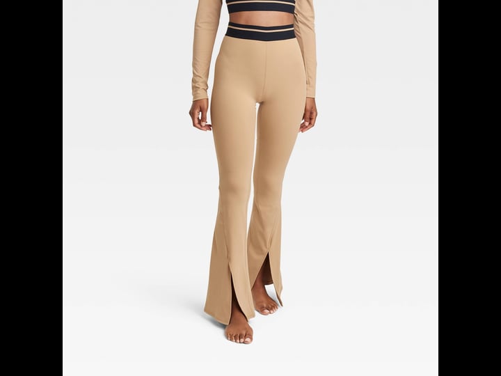 womens-high-rise-split-flare-leggings-joylab-beige-xl-1