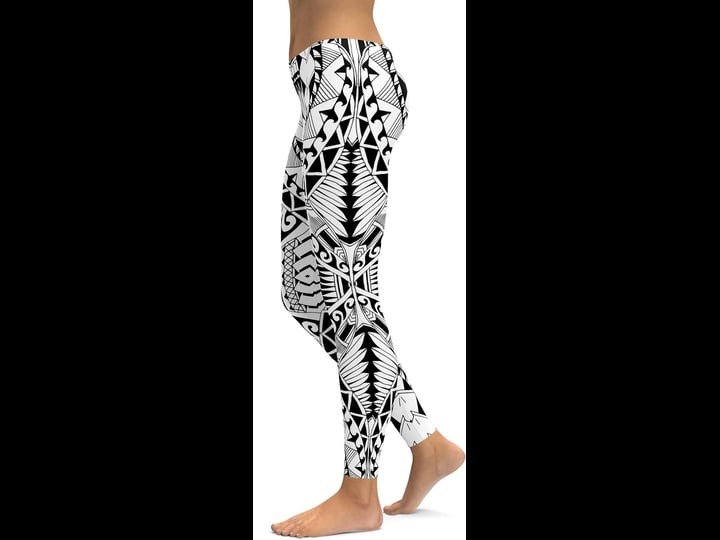 womens-maori-inspired-leggings-4-way-stretch-ultra-soft-cotton-black-white-xs-gearbunch-1