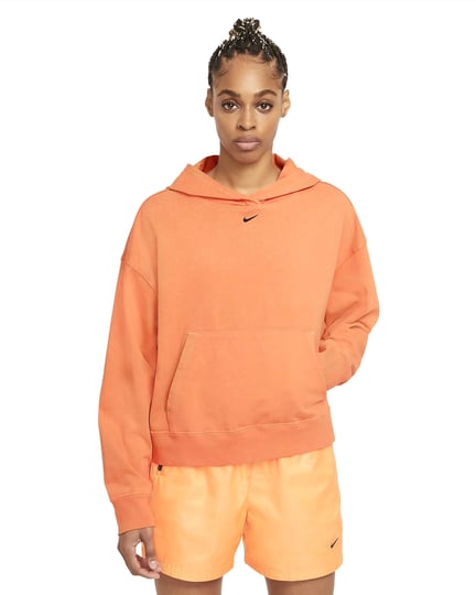 womens-nike-sportswear-atomic-orange-black-washed-hoodie-xs-1