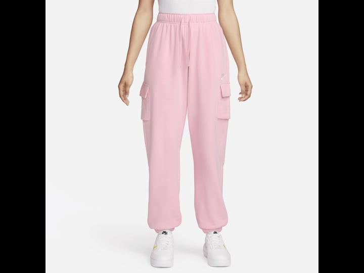 womens-nike-sportswear-club-fleece-mid-rise-oversized-cargo-sweatpants-in-pink-1