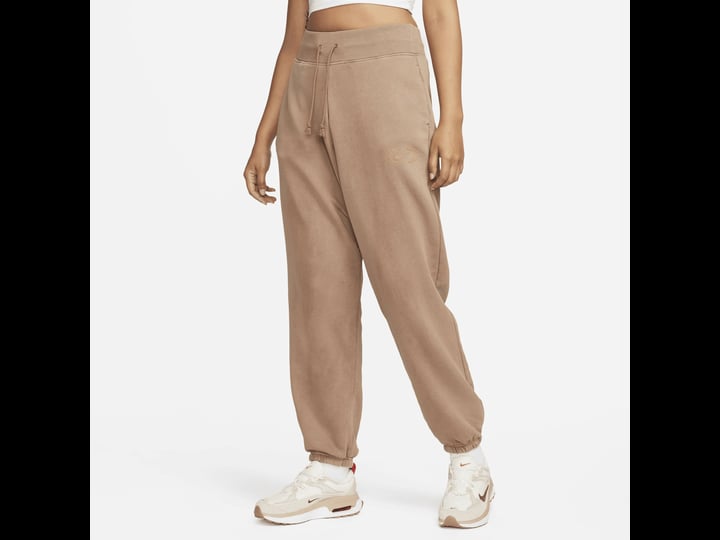 womens-nike-sportswear-phoenix-fleece-high-waisted-pants-in-brown-1