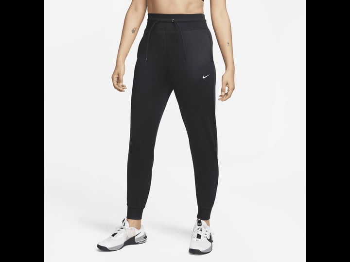 womens-nike-therma-fit-one-joggers-large-black-white-1
