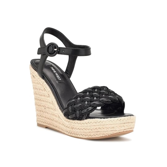 womens-nine-west-hosana-espadrille-wedge-sandals-in-black-size-9-5-medium-1