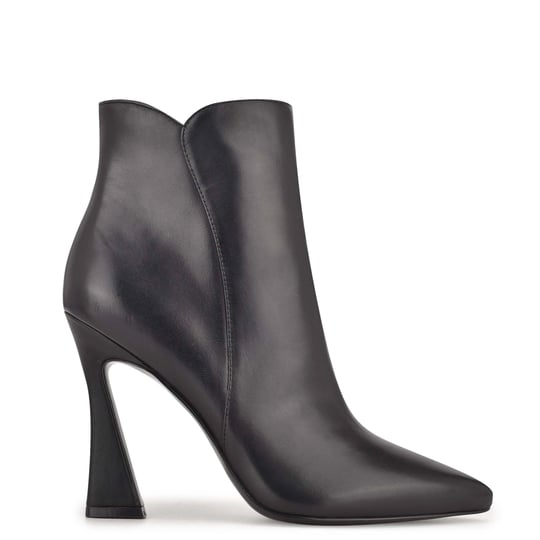 womens-nine-west-torrie-booties-in-black-leather-size-10-medium-1
