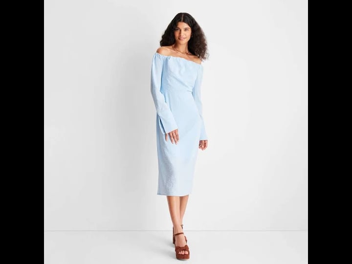 womens-off-the-shoulder-long-sleeve-midi-dress-future-collective-with-reese-blutstein-blue-7