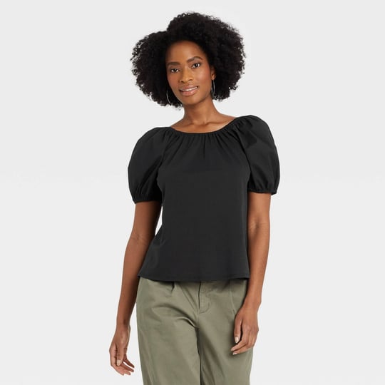 womens-puff-short-sleeve-tie-back-top-a-new-day-black-s-1