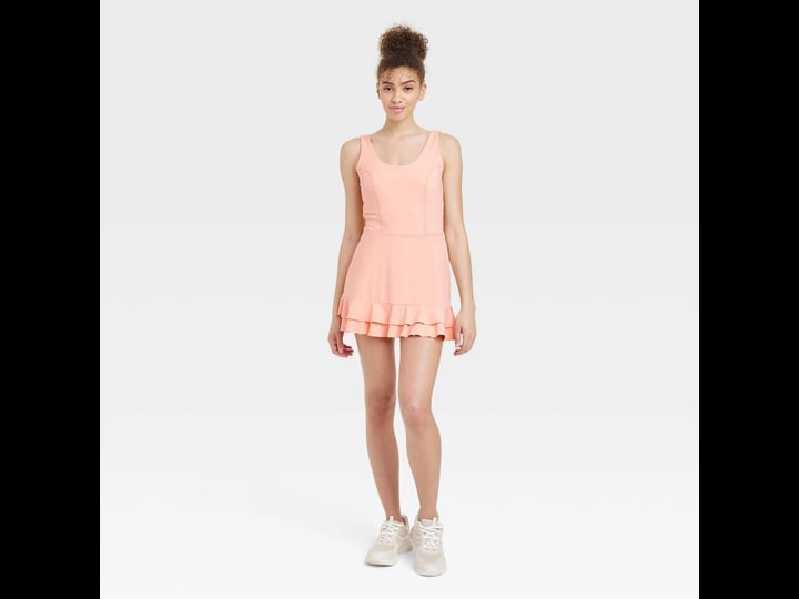 womens-ruffle-active-dress-joylab-coral-pink-l-1