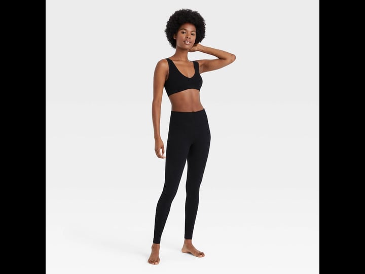 womens-seamless-ribbed-leggings-colsie-color-black-size-xs-nwt-1
