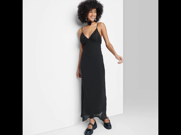womens-sleeveless-rosette-cup-maxi-dress-wild-fable-black-xxs-1