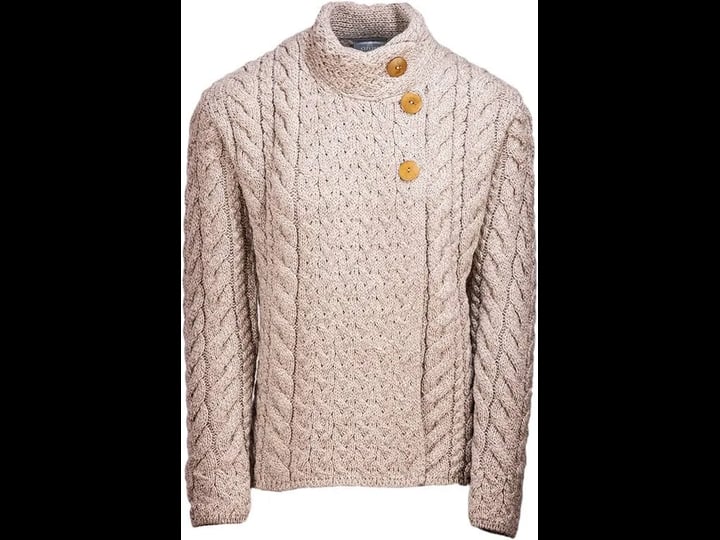 womens-supersoft-merino-wool-asymmetrical-cable-cardigan-by-aran-mills-oatmeal-large-1