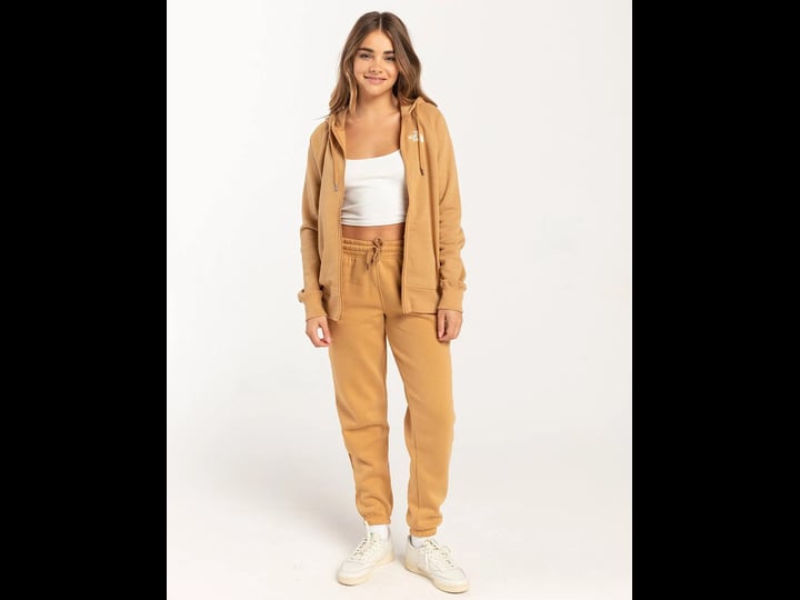 womens-the-north-face-half-dome-fleece-joggers-medium-almond-white-1