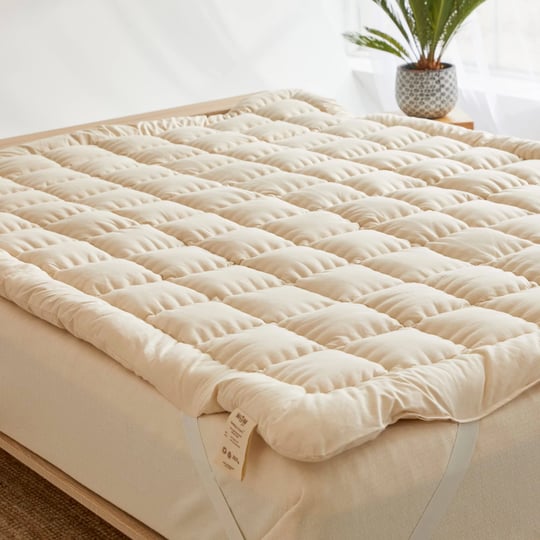 wow-100-organic-merino-wool-pillow-top-mattress-topper-2-for-back-pain-relief-non-toxic-raw-cotton-c-1