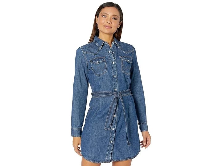 wrangler-womens-long-sleeve-western-snap-denim-dress-dark-denim-1