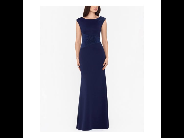 x-by-xscape-womens-navy-stretch-sequined-zippered-gathered-back-sleeveless-boat-neck-full-length-eve-1