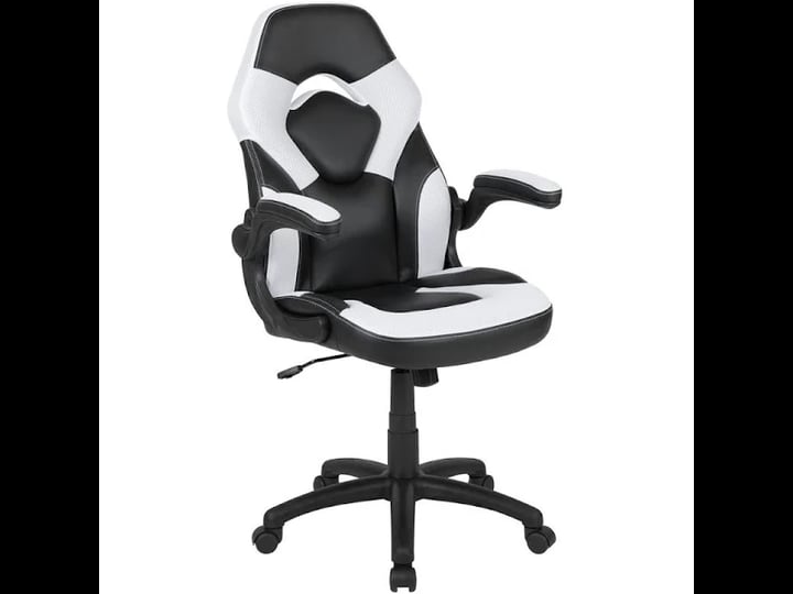 x10-gaming-chair-racing-ergonomic-adjustable-swivel-chair-with-flip-up-arms-white-black-leathersoft-1