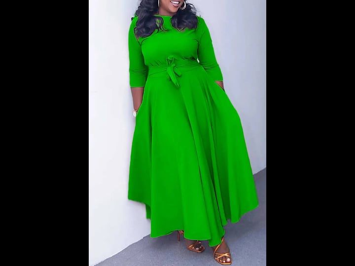 xpluswear-plus-size-cyan-casual-round-neck-with-pocket-wrap-maxi-dress-cyan-xl-14-17