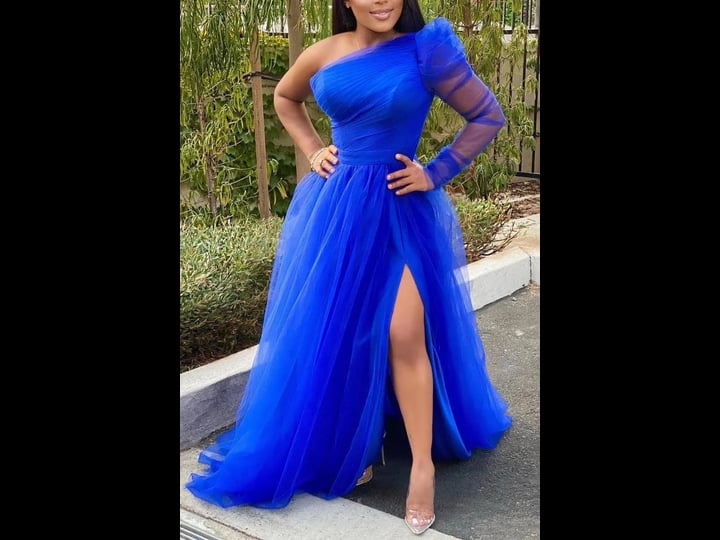 xpluswear-plus-size-formal-royal-blue-single-sleeve-elegant-party-wedding-guests-bridesmaid-tulle-ma-1