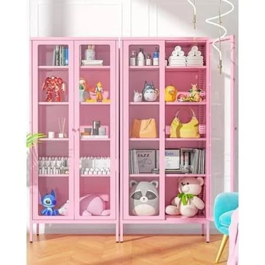 xrboomlife-metal-cabinet-with-lock-tall-office-cabinet-with-glass-doors-and-adjustable-shelves-steel-1