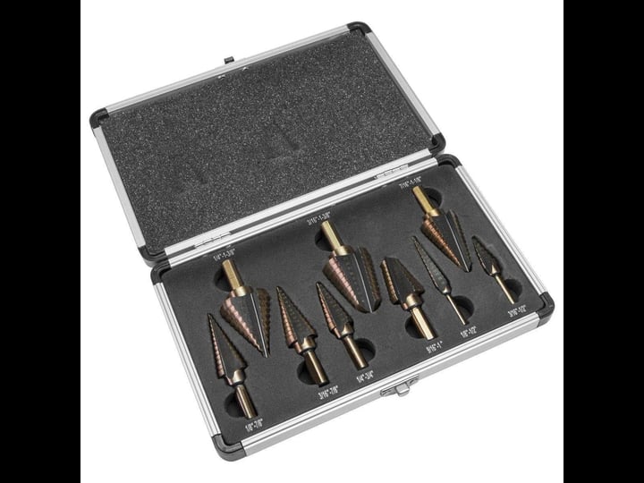xtremepowerus-9-piece-titanium-hss-step-drill-bits-set-sae-size-with-storage-case-1