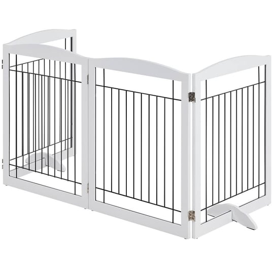 yaheetech-31-5-height-pet-gate-with-wood-and-wire-for-doorway-white-1