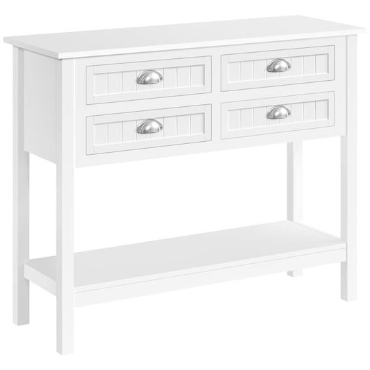 yaheetech-4-drawer-console-table-entryway-table-white-1