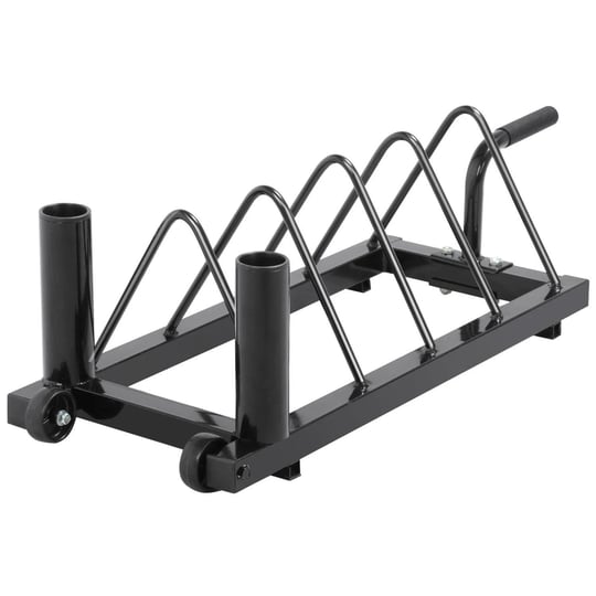 yaheetech-horizontal-barbell-bumper-plate-rack-holder-olympic-bar-storage-rack-with-handle-and-wheel-1