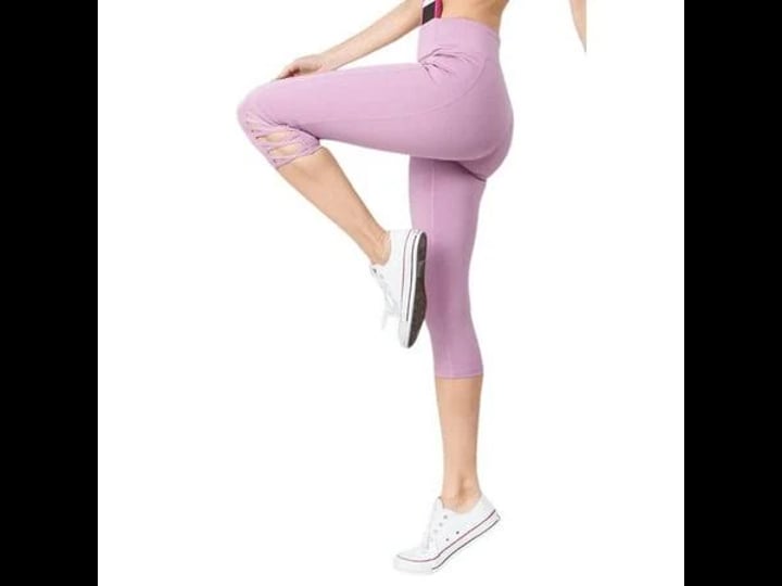 yelete-womens-active-lattice-capri-cutout-workout-leggings-lavender-s-size-small-purple-1