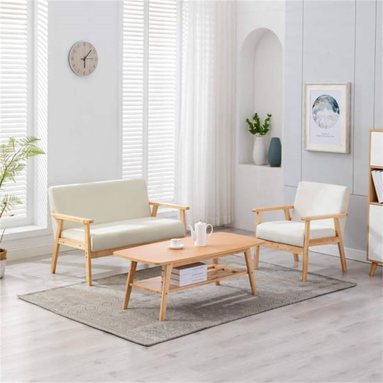 yjtonwin-coffee-table-loveseat-chair-set-beige-1