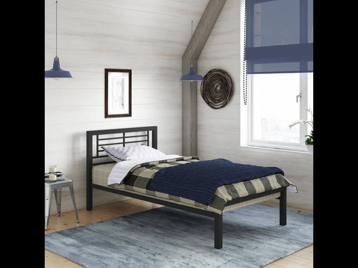 your-zone-twin-platform-bed-black-1