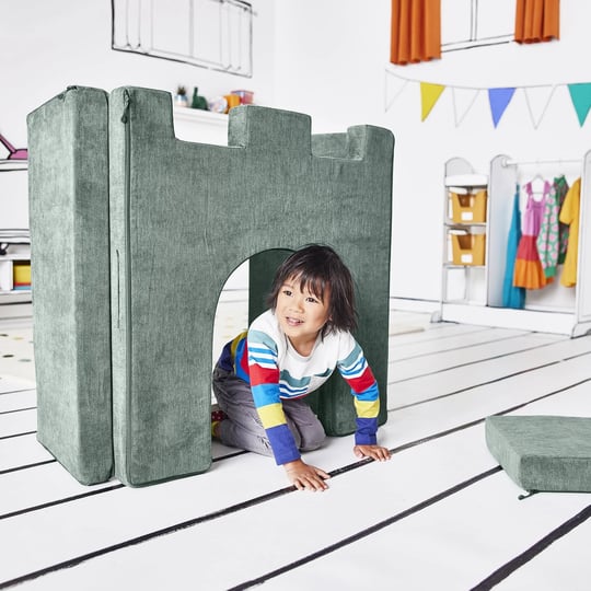 yourigami-folding-kids-and-toddler-foam-play-castle-green-1
