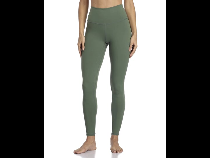 yunoga-womens-ultra-soft-high-waisted-seamless-leggings-tummy-control-yoga-pants-m-army-green-1