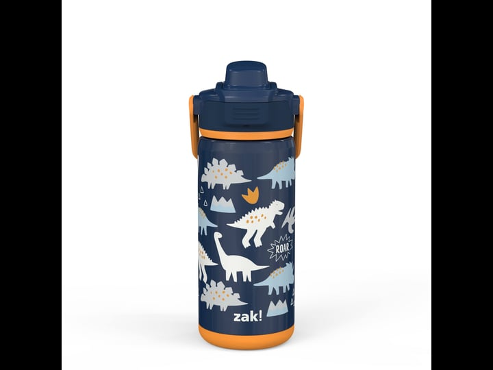 zak-designs-14oz-stainless-steel-kids-water-bottle-with-antimicrobial-spout-zaksaurus-1