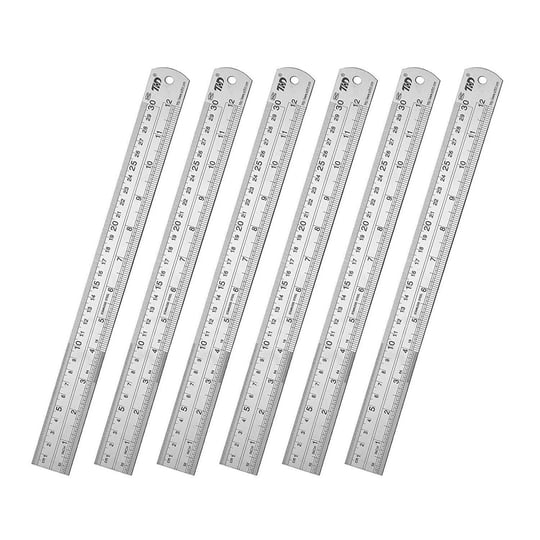 zztx-classic-ruler-12-inch-stainless-steel-ruler-straight-edge-metal-rulers-for-measuring-tool-6-pac-1