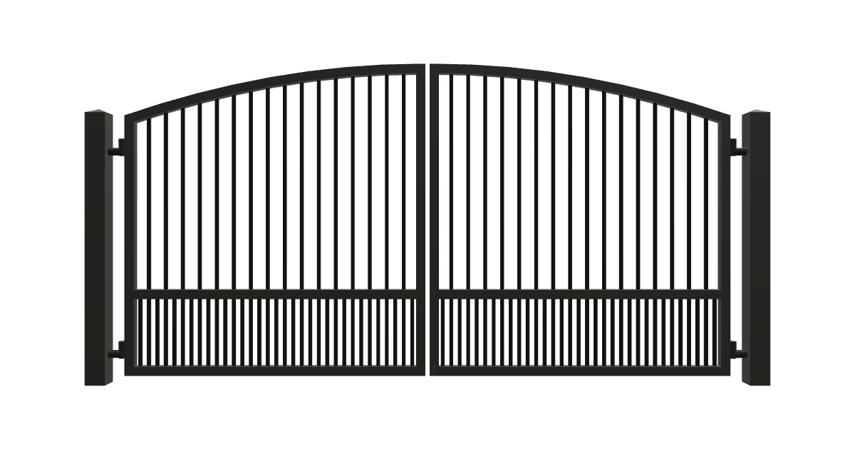 Drawing of the configured Driveway Gate, 12'6" wide × 6'0" high, with dimensions