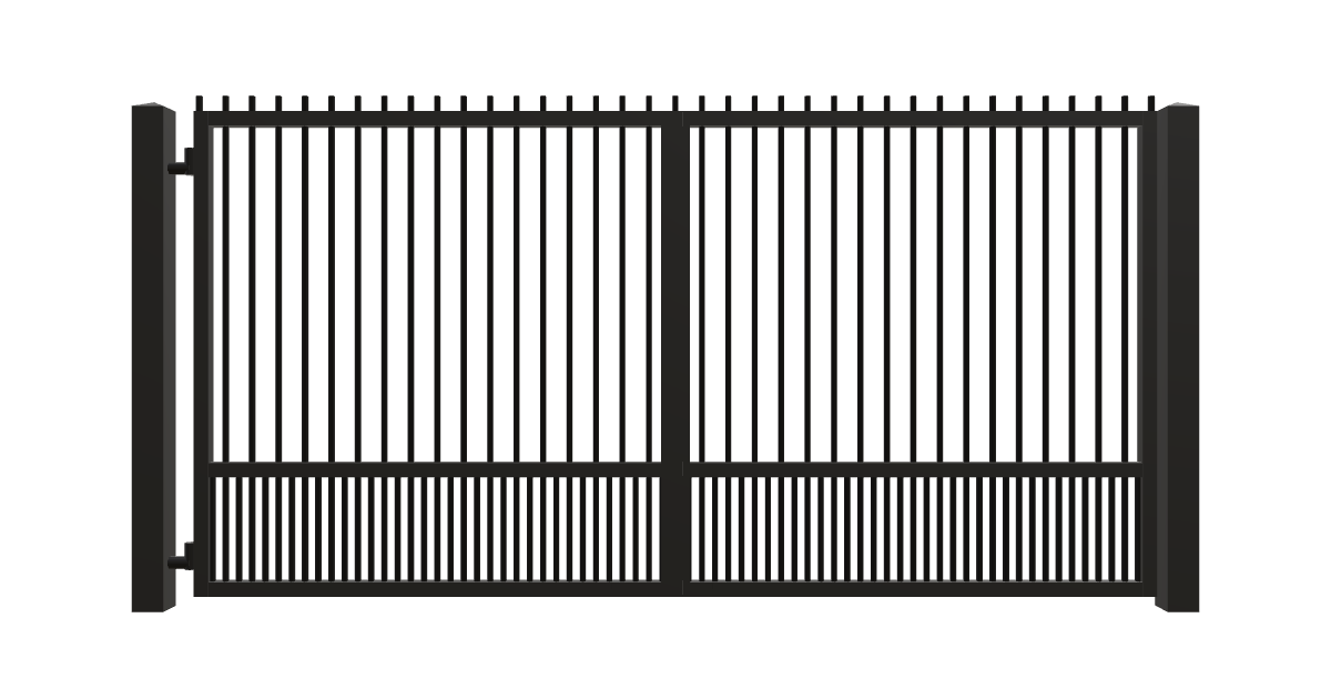 Drawing of the configured Driveway Gate, 12'6" wide × 6'0" high, with dimensions