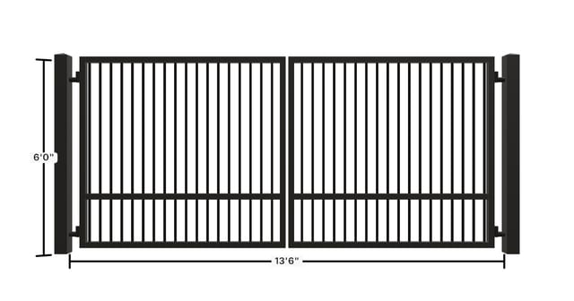 Square top · Single pickets