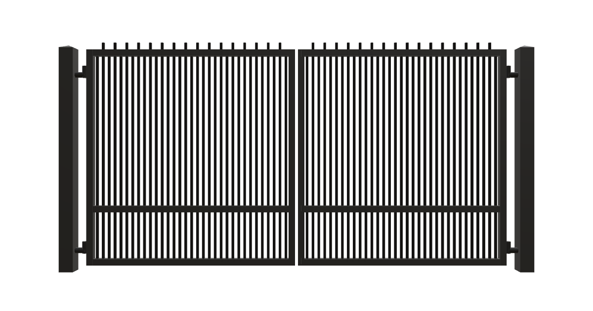 Drawing of the configured Driveway Gate, 12'6" wide × 6'0" high, with dimensions