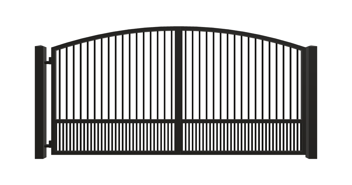 Drawing of the configured Driveway Gate, 12'6" wide × 6'0" high, with dimensions