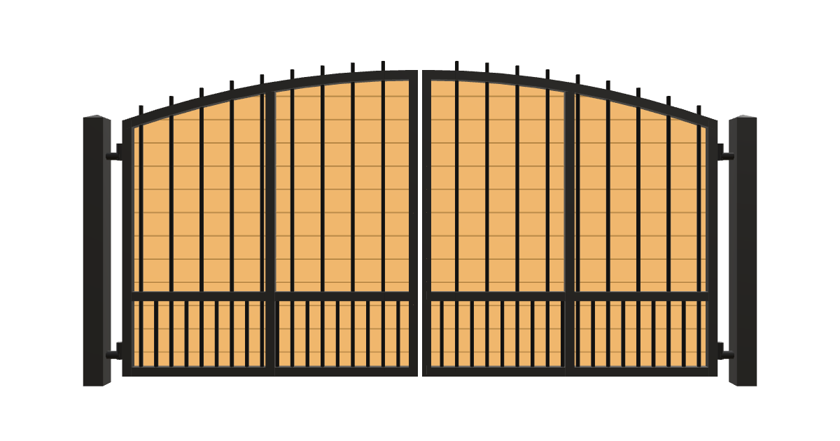 Drawing of the configured Driveway Gate, 12'6" wide × 6'0" high, with dimensions