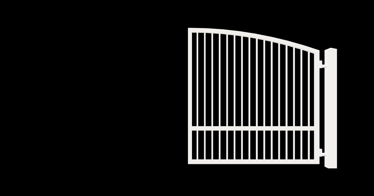 Drawing of the configured Driveway Gate, 12'6" wide × 6'0" high, with dimensions