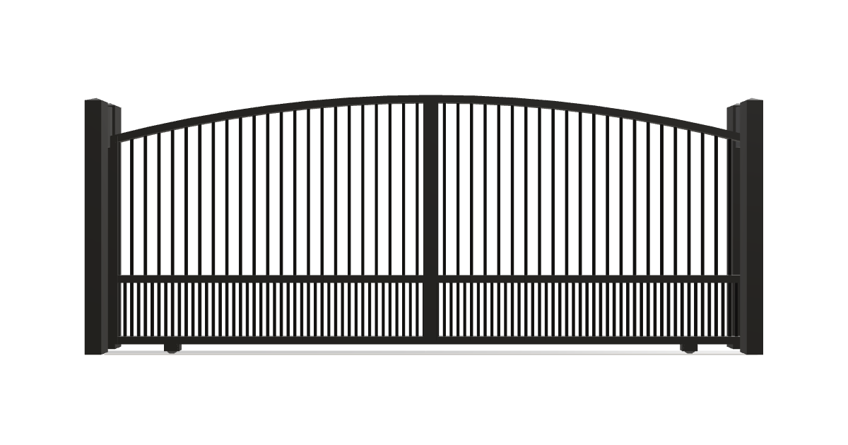 Drawing of the configured Driveway Gate, 15'4" wide × 6'0" high, with dimensions